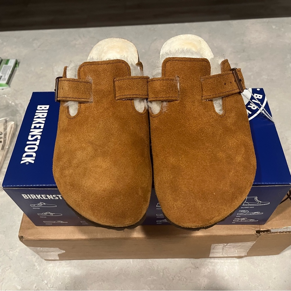 Birkenstock Boston Suede Leather Mink